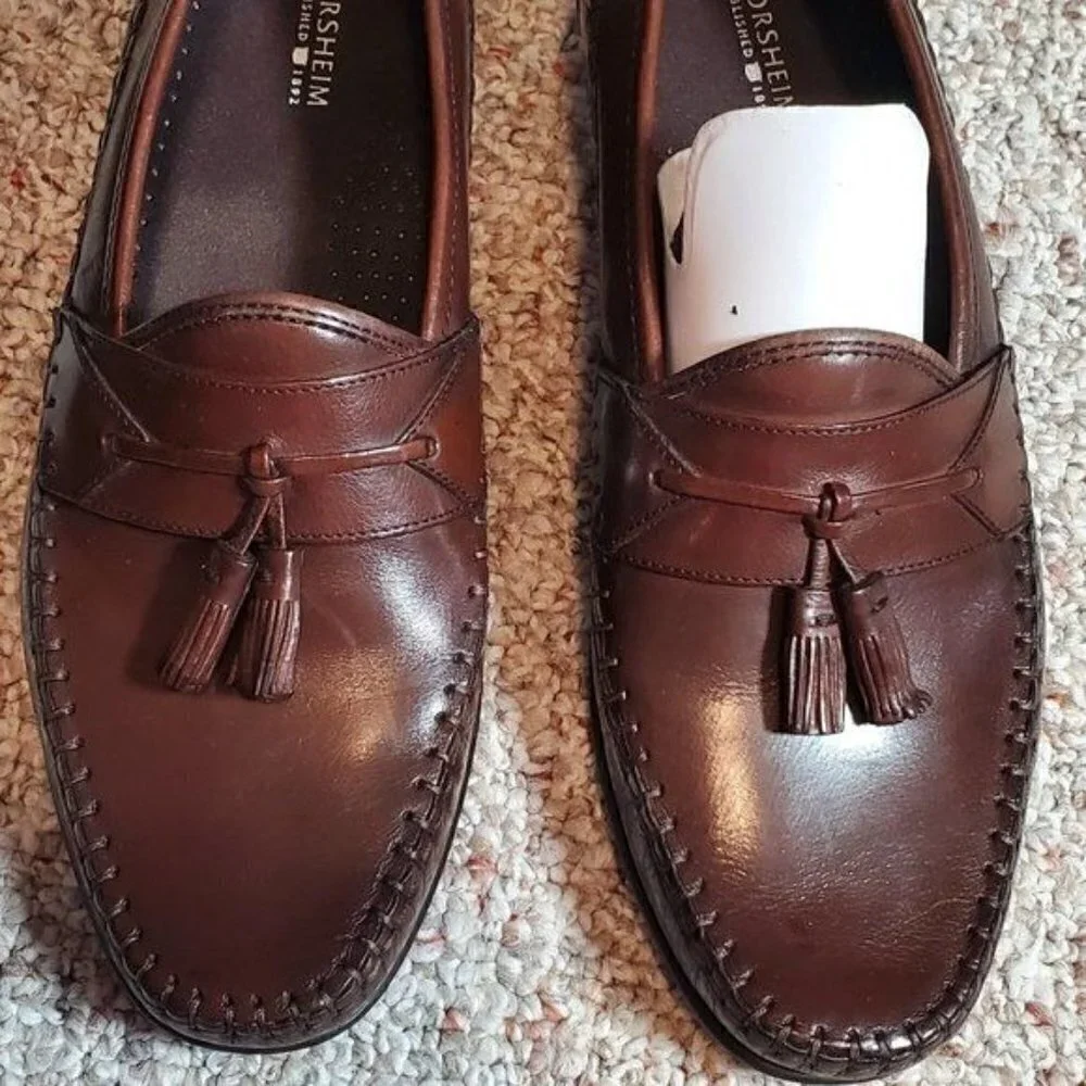 Florsheim Mens Brown Dress Tassel Loafer Men Shoes Size 10D